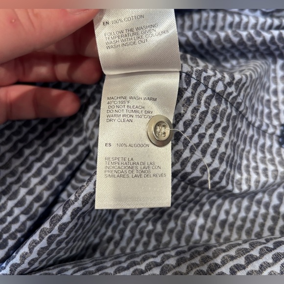 Marimekko Elma Tunic Geometric in Light Blue Long Button Sleeves Size 40/M EUC - Picture 10 of 11